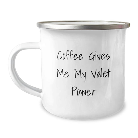 Funny Valet Power Gifts for Him - Gifts from Family for Valet Enthusiast with Coffee Lovers - Camping Mug for Graduation Day - Image 1