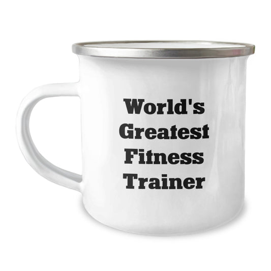For Him Keepsake Birthday Gift World's Greatest Fitness Trainer 12oz Mug - Image 1
