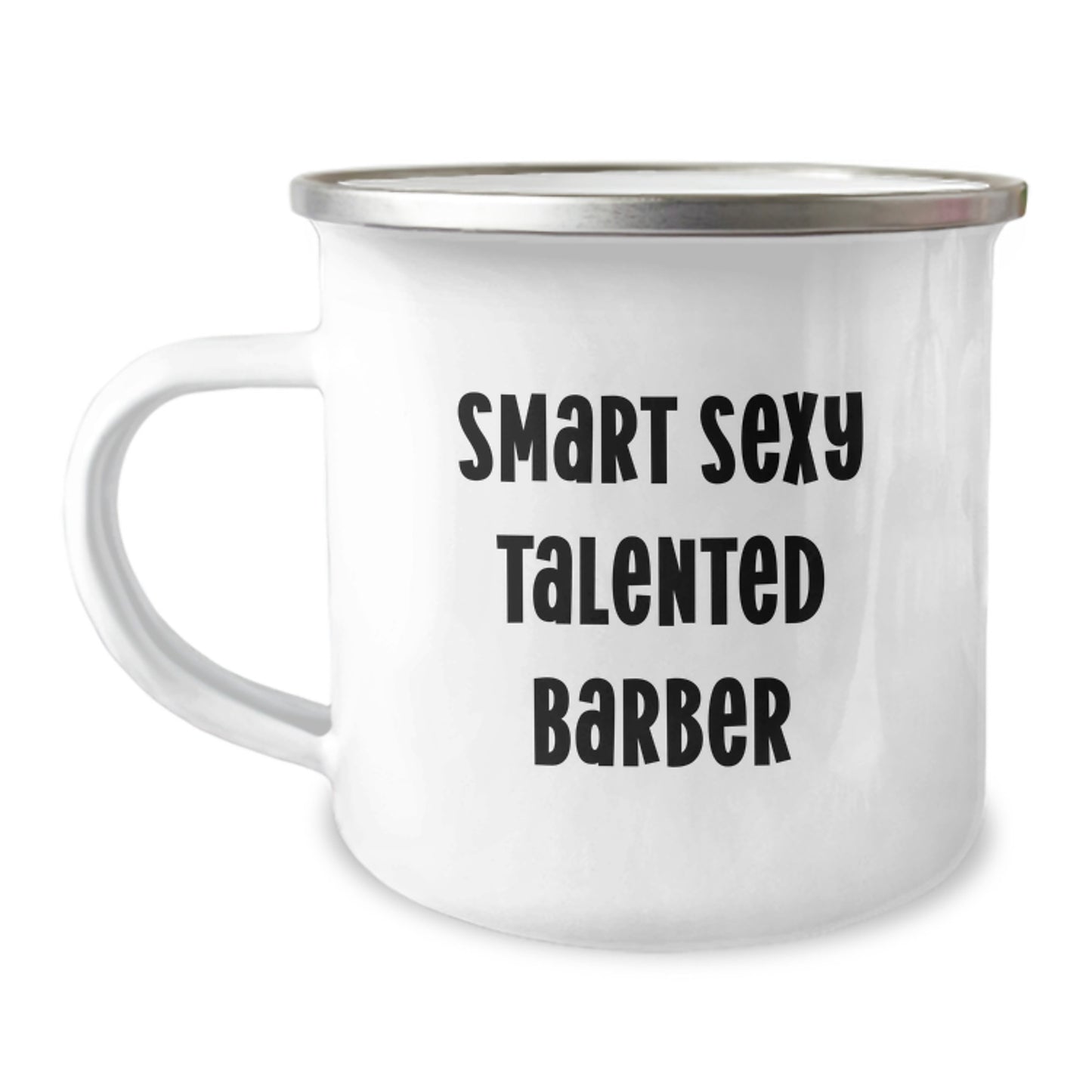 Funny 'Smart Sexy Talented' Barber Graduation Gifts for Men from Friends, Unique Camping Mug for Barber - Image 1