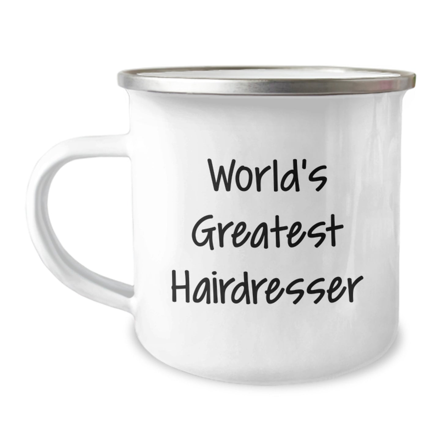Funny Hairdresser Gifts from Men to Hairdresser Friends on Graduation Unique Occasions - World's Greatest Hairdresser Camping Mug for Hairdresser Enthusiasts - Image 1