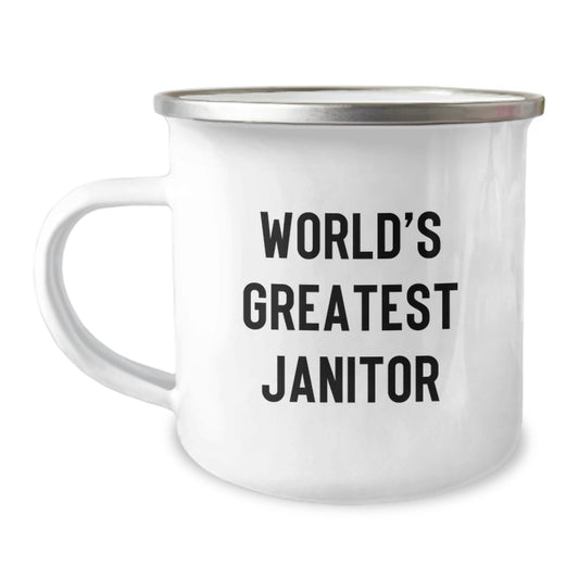 Janitor Keepsake Camping Mug for Him Greatest Janitor Birthday Gift - Image 1