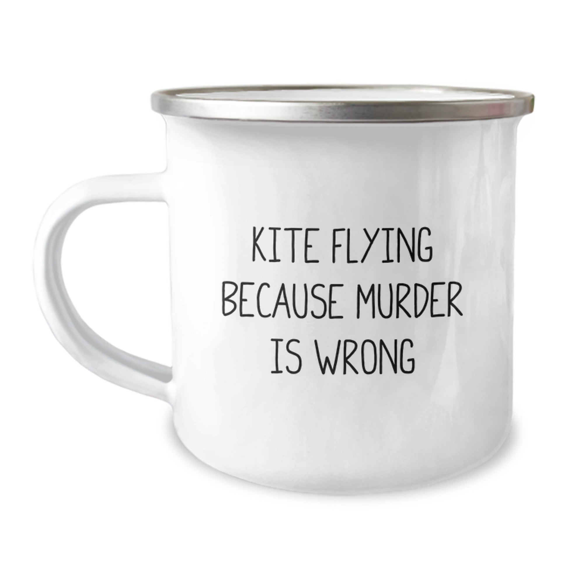 Funny Kite Flying Gifts for Men and Women - Kite Flying Because Murder Is Wrong, Camping Mug for Outdoor Enthusiasts, Graduation Unique Gifts from Family and Friends - Image 1