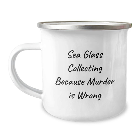 Sea Glass Collecting Gifts Funny Mug for Beach Lovers - Gift from Men to Friends on Birthday Unique - Image 1