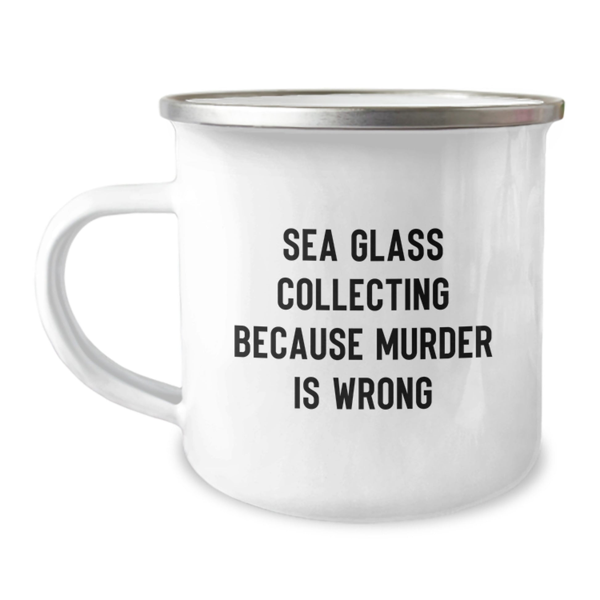 Funny Sea Glass Collecting Camping Mug Gifts for Women from Friends Unique Birthday - Image 1