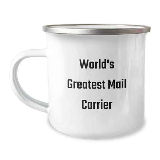 Funny Mail Carrier Gifts from Friends - World's Greatest Mail Carrier Camping Mug for Graduation Unique Gifts - Image 1