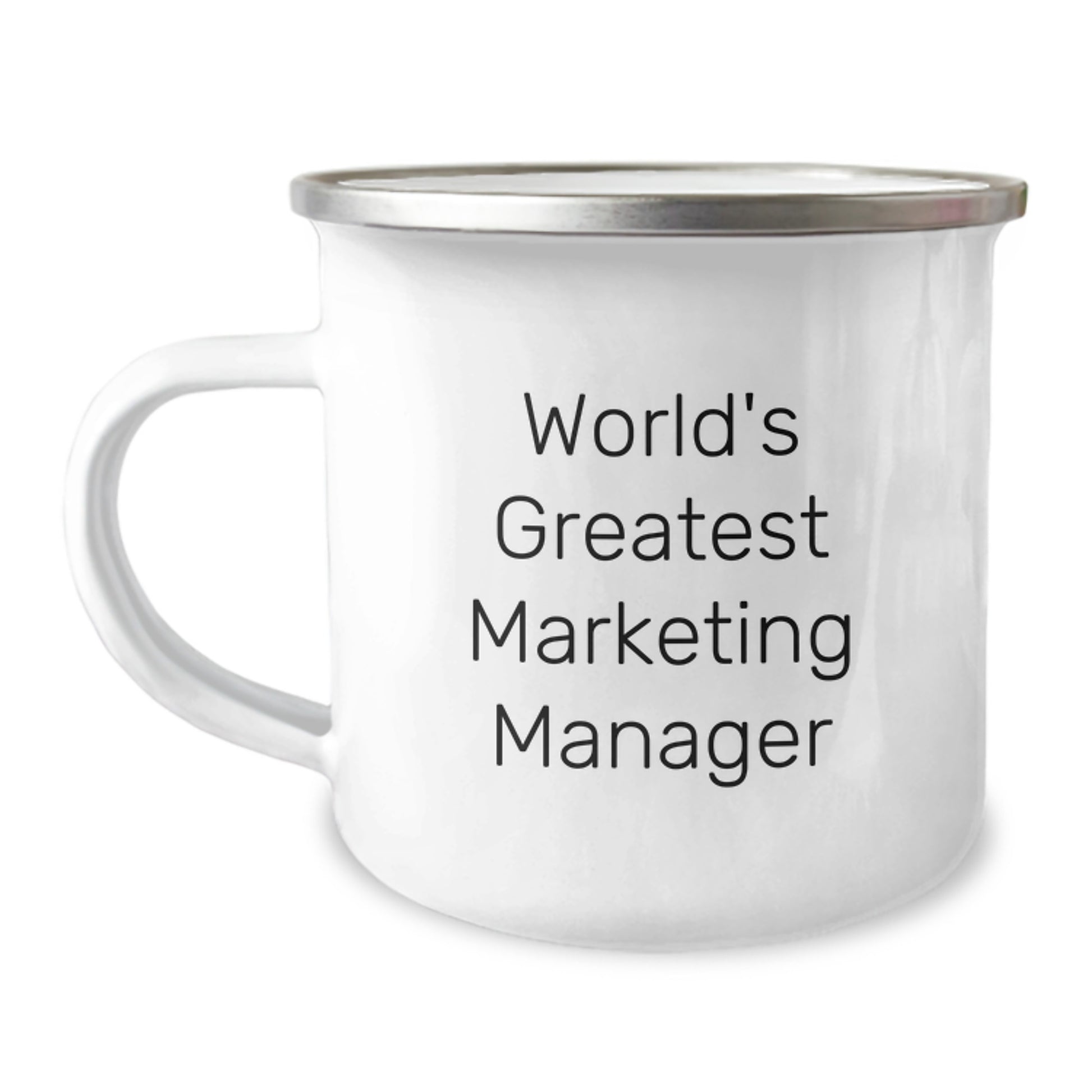 Funny Marketing Manager Gifts for Men, Unique Graduation Unique Gifts from Friends, World's Greatest Marketing Manager Camping Mug - Image 1