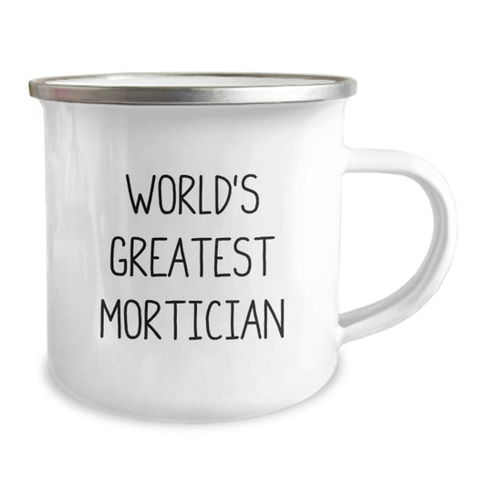 Funny Mortician Gifts from Men - World's Greatest Mortician Stainless Steel Camping Mug for Mortician on Father's Day - Image 2