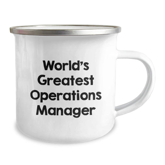 Funny Operations Manager Quote Gifts from Dad for World's Greatest Operations Manager, Unique Camping Mug for Operations Manager on Father's Day, Stainless Steel 12 oz Capacity - Image 2