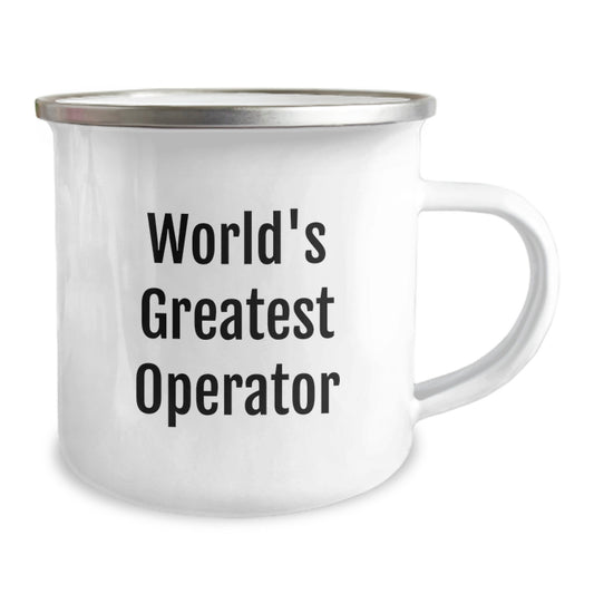 Funny Operator Gifts for Men, World's Greatest Operator Camping Mug, Perfect Graduation Unique Gifts from Dad, Family, or Friends - Image 2