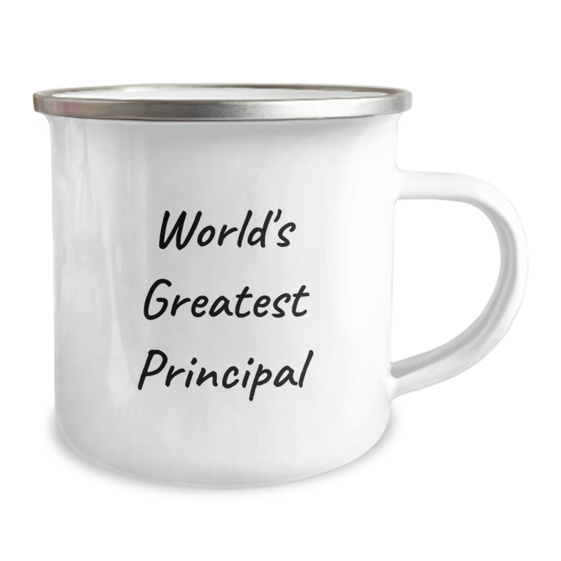 Funny Principal Gifts for the World's Greatest Principal, Camping Mug for Graduation Unique Gifts, Gifts from Men to Principal - 'World's Greatest Principal' Quote Mug - Image 2