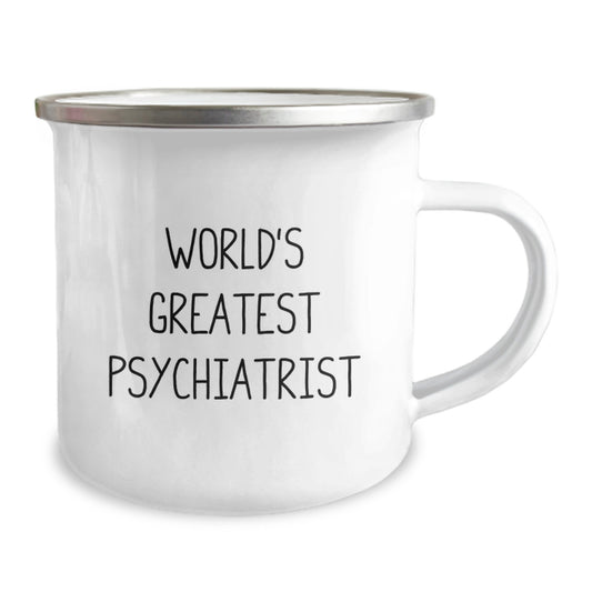 Funny Quote Psychiatrist Gifts for Men from Family - World's Greatest Psychiatrist Camping Mug for Graduation - Image 2