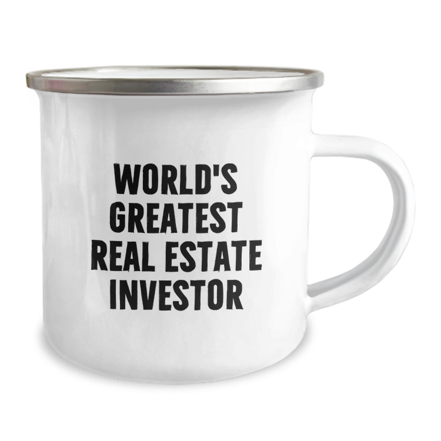 Gifts for Real Estate Investor Men - Funny World's Greatest Real Estate Investor Camping Mug - Unique Graduation Gifts for Real Estate Investor Friends - Image 2