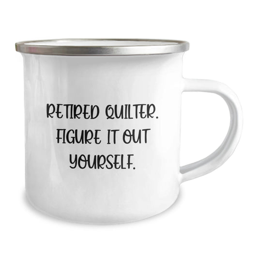 Quilter Camping Mug, Funny Retirement Gifts for Him Her, Quilter, Unique Graduation Gifts from Men to Women, Family, Friends and Coworkers - Image 2