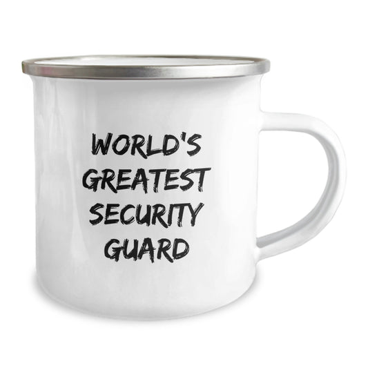 Funny Security Guard Gifts for Men from Friends and Family - World's Greatest Security Guard Camping Mug, 12 oz Stainless Steel - Image 2