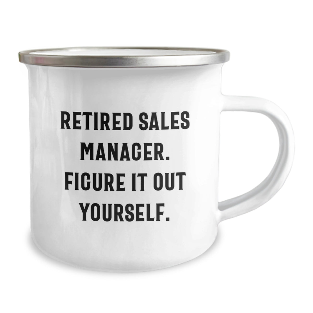 Gifts from Friends, Funny Retired Sales Manager Quotes, Birthday Unique Gifts for Sales Manager, Camping Mug - Image 2