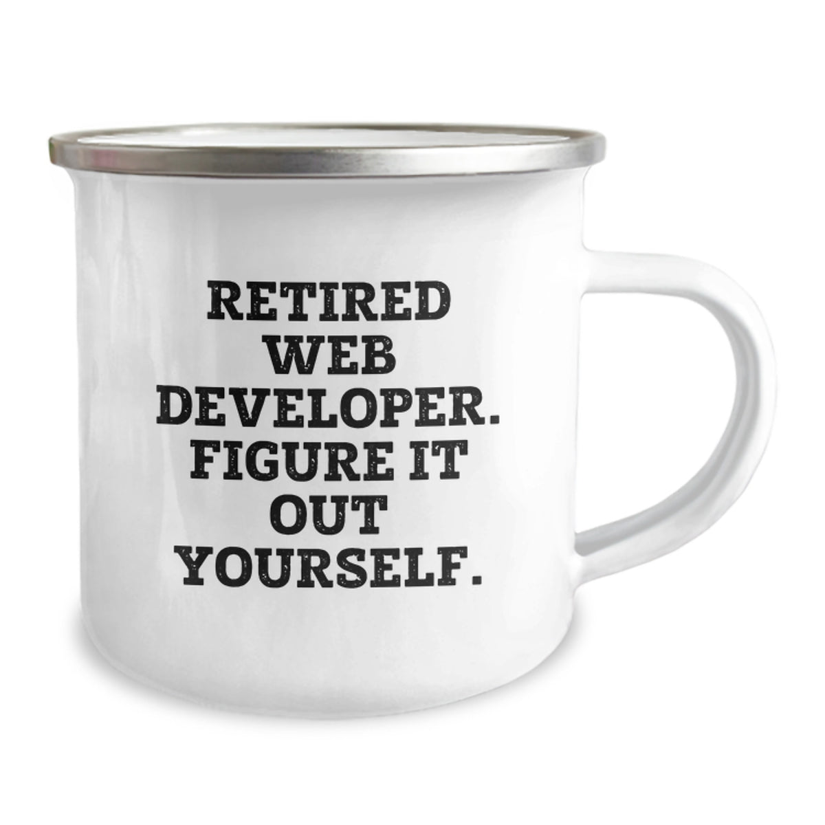 Funny Web Developer Birthday Unique Gifts from Friends to Web Developer - Camping Mug, Retired Web Developer Figure It Out Yourself - Image 2