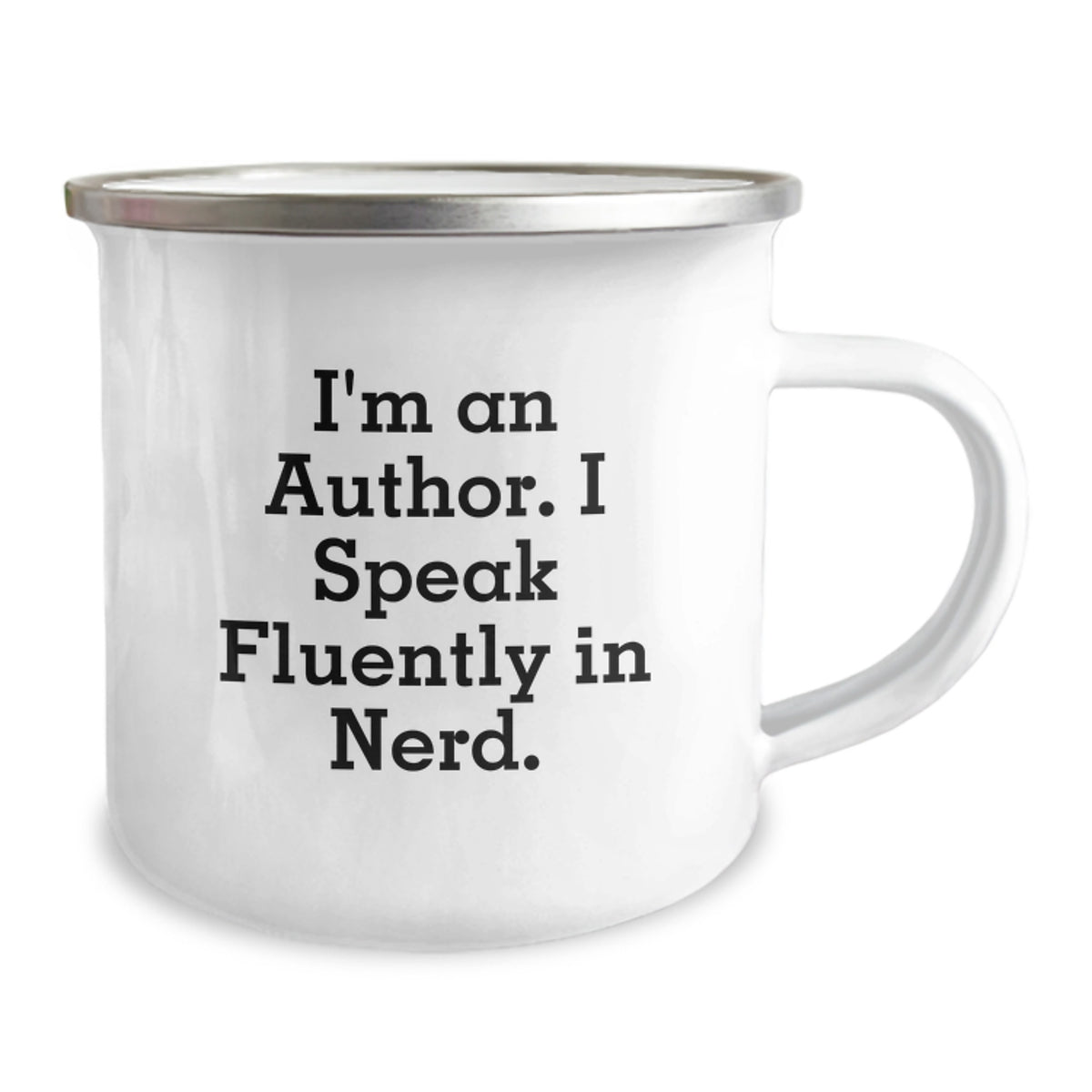 Funny Author Gifts for Men Birthday Unique Camping Mug, 'I Speak Fluently In genius.' Quote Ceramic Mug for Authors, Writers, genius Lovers, Office Desk, Home Decor - Image 2