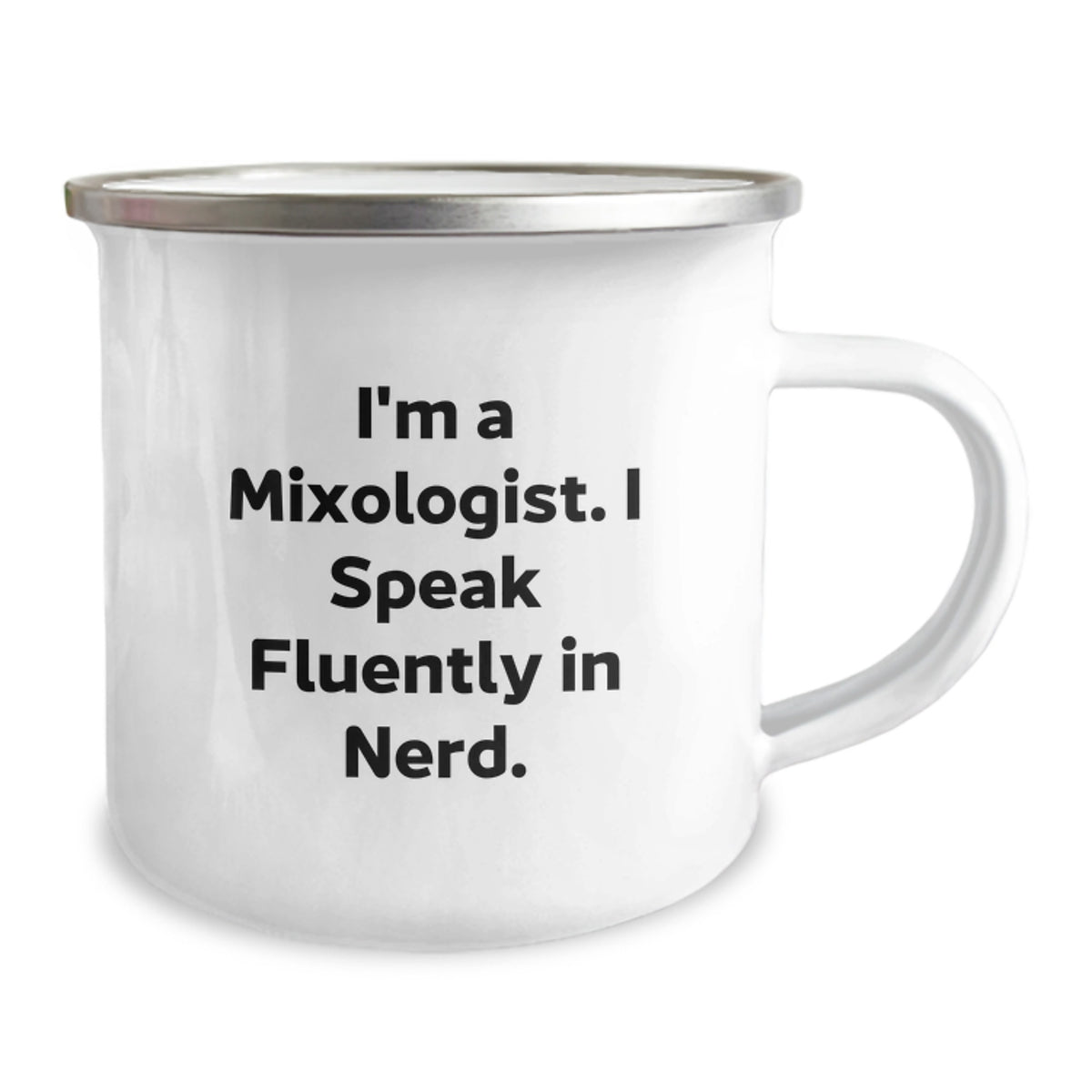 Funny Mixologist Gifts from Friends for Men Birthday Unique Mug - 'I'm A Mixologist, I Speak Fluently In genius' Camping Mugs - Image 2