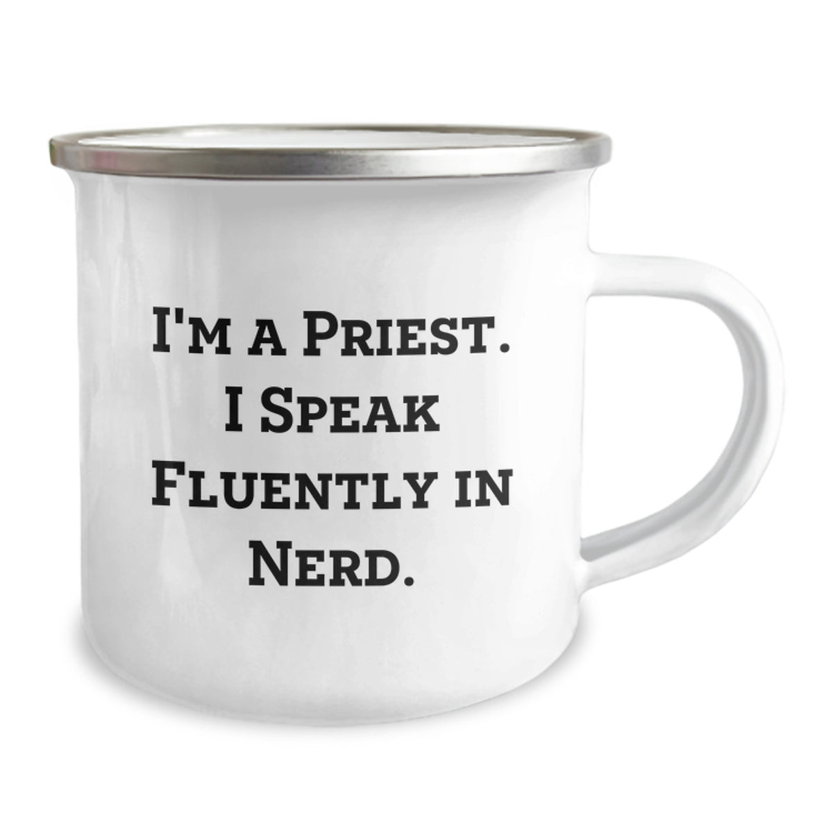 Funny Priest Gifts for Men, I'm A Priest I Speak Fluently In genius. Birthday Unique Mugs for Camping Lovers - Image 2