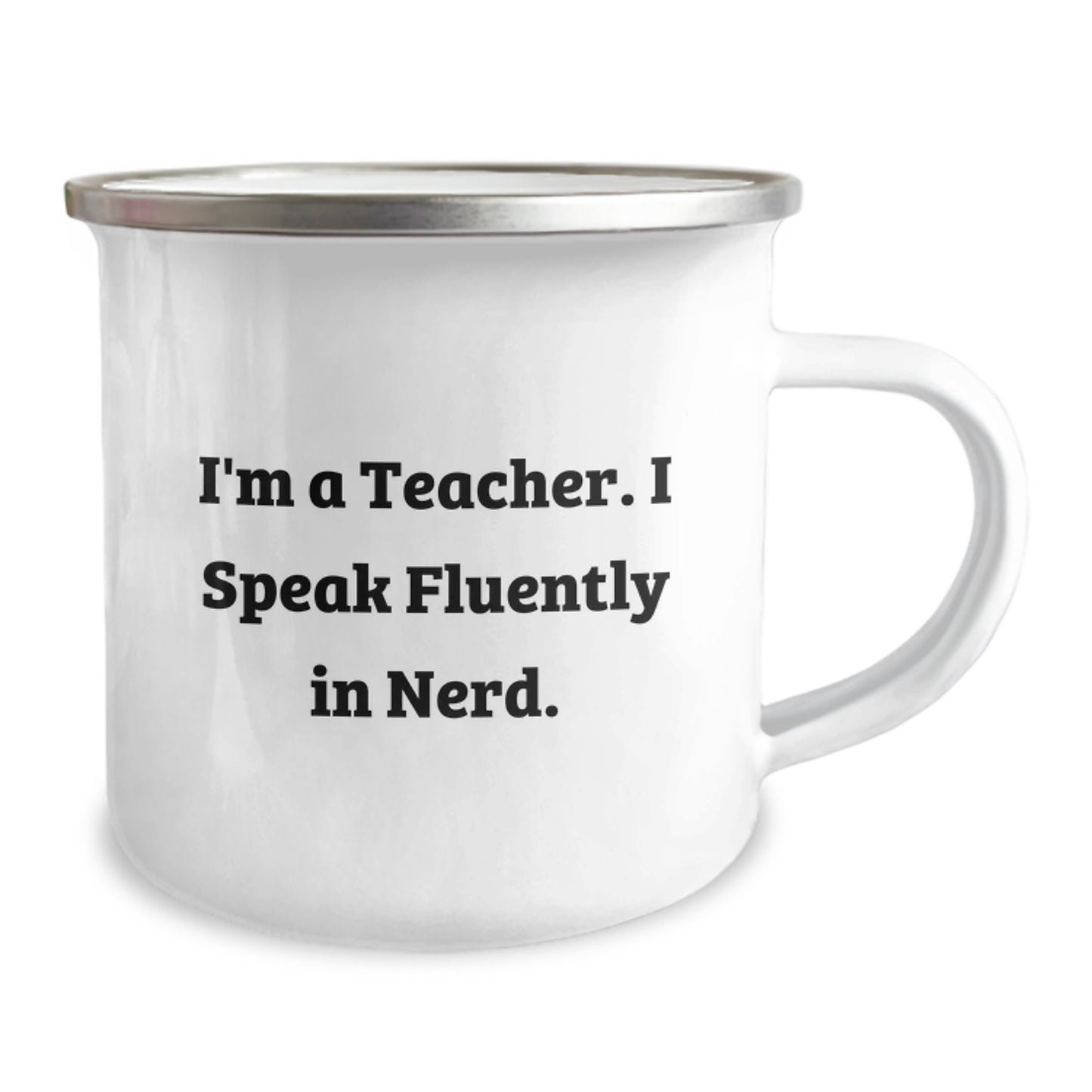 Funny Teacher Gifts, Graduation Unique Mugs, 'I'm A Teacher I Speak Fluently In genius.' Camping Mug, Gifts from Men to Women Friends Family Coworkers - Image 2