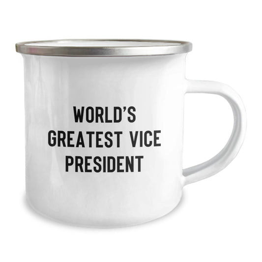 Funny Vice President Gifts from Dad for World's Greatest Vice President Camping Mug, Father's Day Unique Gifts for Vice President Men, Stainless Steel - Image 2
