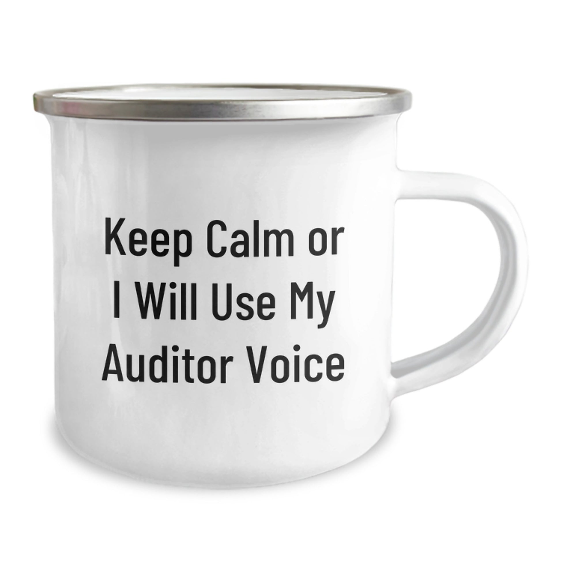 Funny Auditor Gifts for Men from Family - Keep Calm Or I Will Use My Auditor Voice - Unique Camping Mug for Mother's Day - Image 2