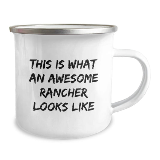 Funny Rancher Gifts from Friends, Unique Camping Mug for Rancher, Graduation Unique Gifts - Image 2