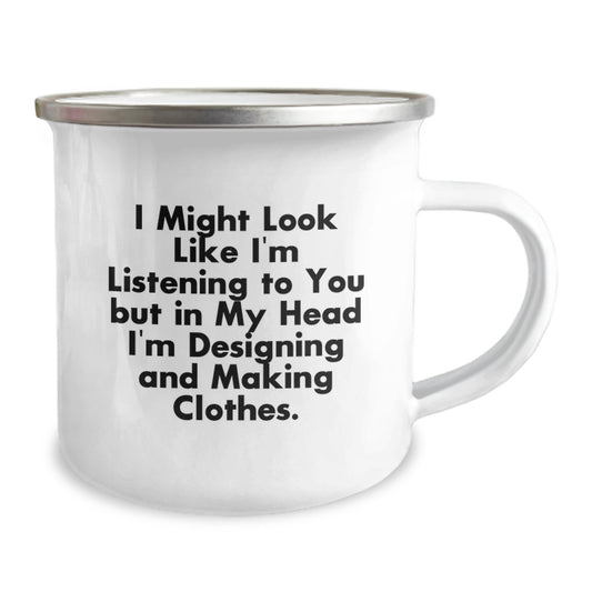 Cute Designing and Making Clothes Gifts for Designing and Making Clothes Lovers - Funny Graduation Gifts from Sister, Funny Camping Mug for Her - Image 2