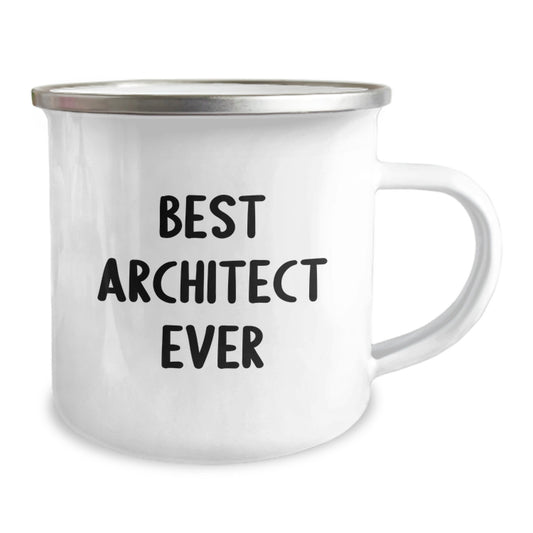 Funny Quote Gifts for Architects - Best Architect Ever Camping Mug, 12 oz Stainless Steel with Enamel Finish, Birthday Unique Gifts from Friends to Men - Image 2
