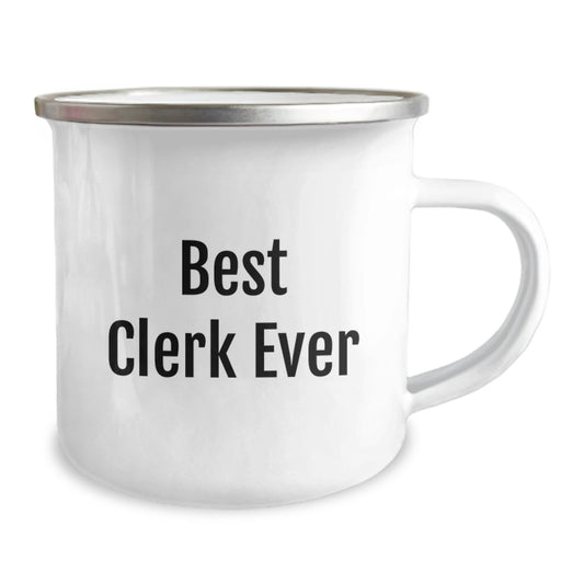 Funny Clerk Gifts for the Best Clerk Ever, Birthday Unique Gifts from Friends, Funny Camping Mug with Inspirational Quote - Image 2