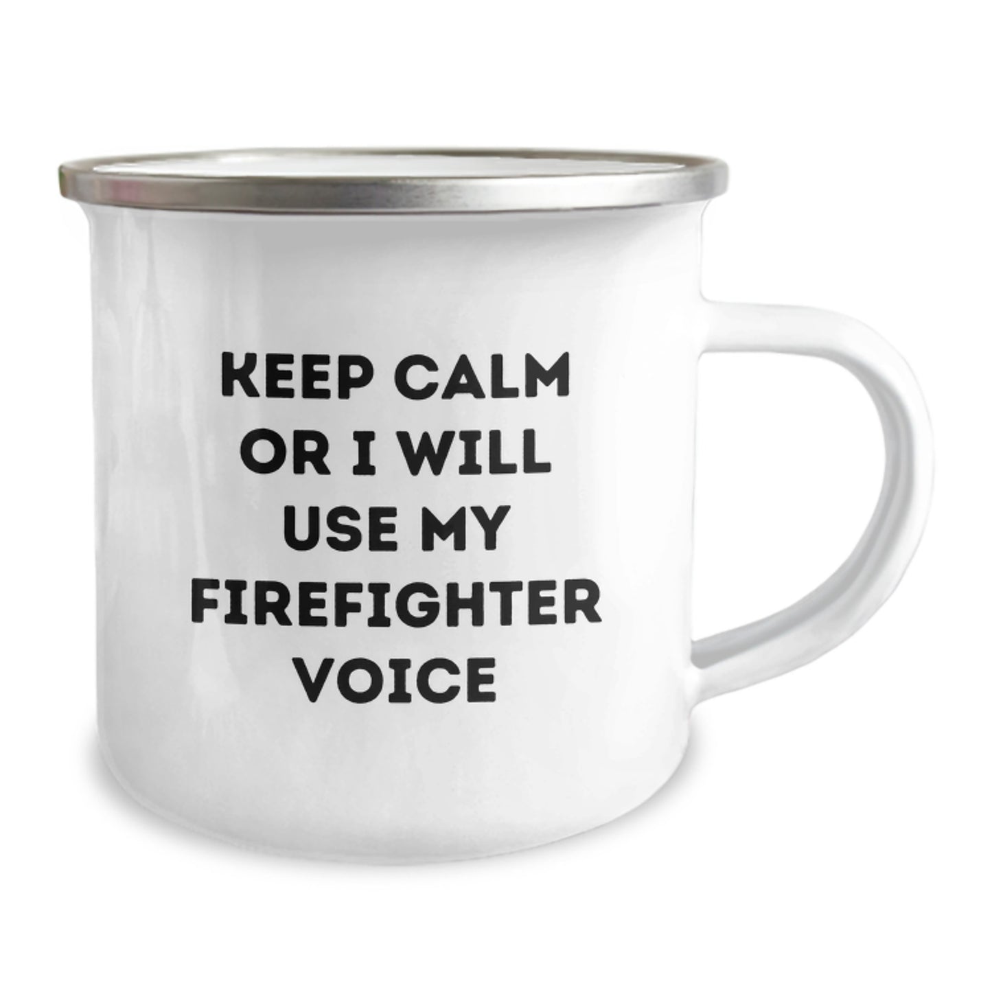 Firefighter Keepsake Camping Mug for Him Birthday Gift Stainless Steel - Image 2