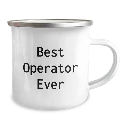 Happy Birthday Unique Gifts for Operator, Funny Operator Mugs, Best Operator Ever Camping Mug, Stainless Steel with Enamel Finish, 12 oz Capacity, Ideal Gift for Operator Friends and Family - Image 2