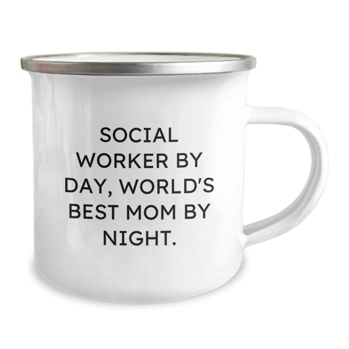 Funny Social Worker Gifts for Birthday - Social Worker By Day, World's Best Mom By Night. Camping Mug for Family - Image 2