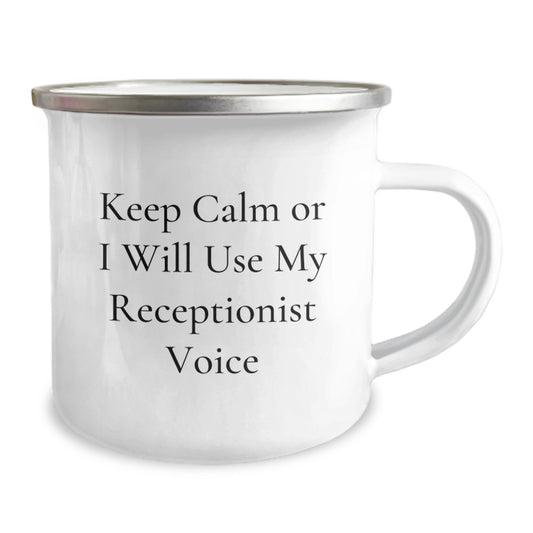 Receptionist Keepsake Camping Mug for Him Birthday Gift - Image 2