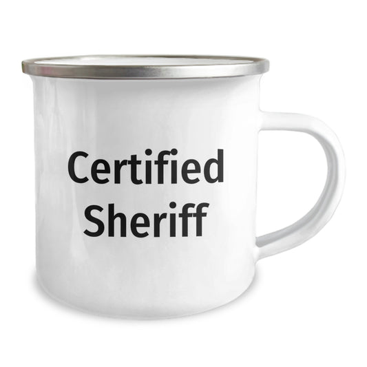 Funny Sheriff Gifts for Men - Birthday Unique Gifts from Friends, Sheriff Camping Mug with Inspirational Quote, Certified Sheriff - Image 2