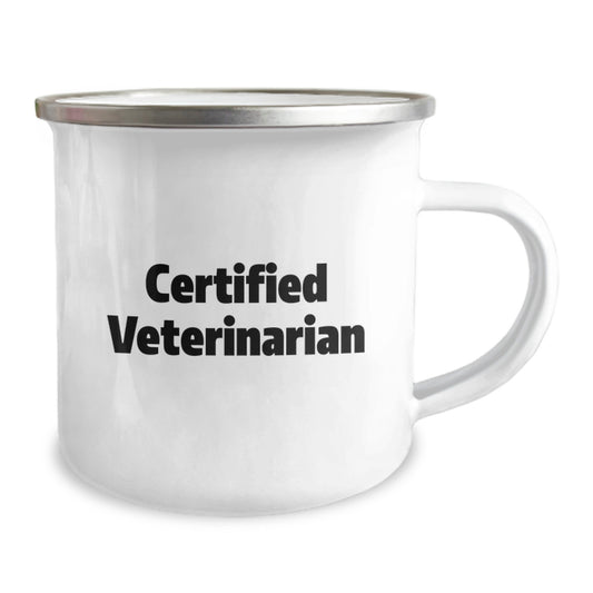 Funny Veterinary Gifts for Veterinarians, 'Certified Veterinarian' Enthusiast Birthday Unique Gifts from Friends to Family Camping Mugs - Image 2