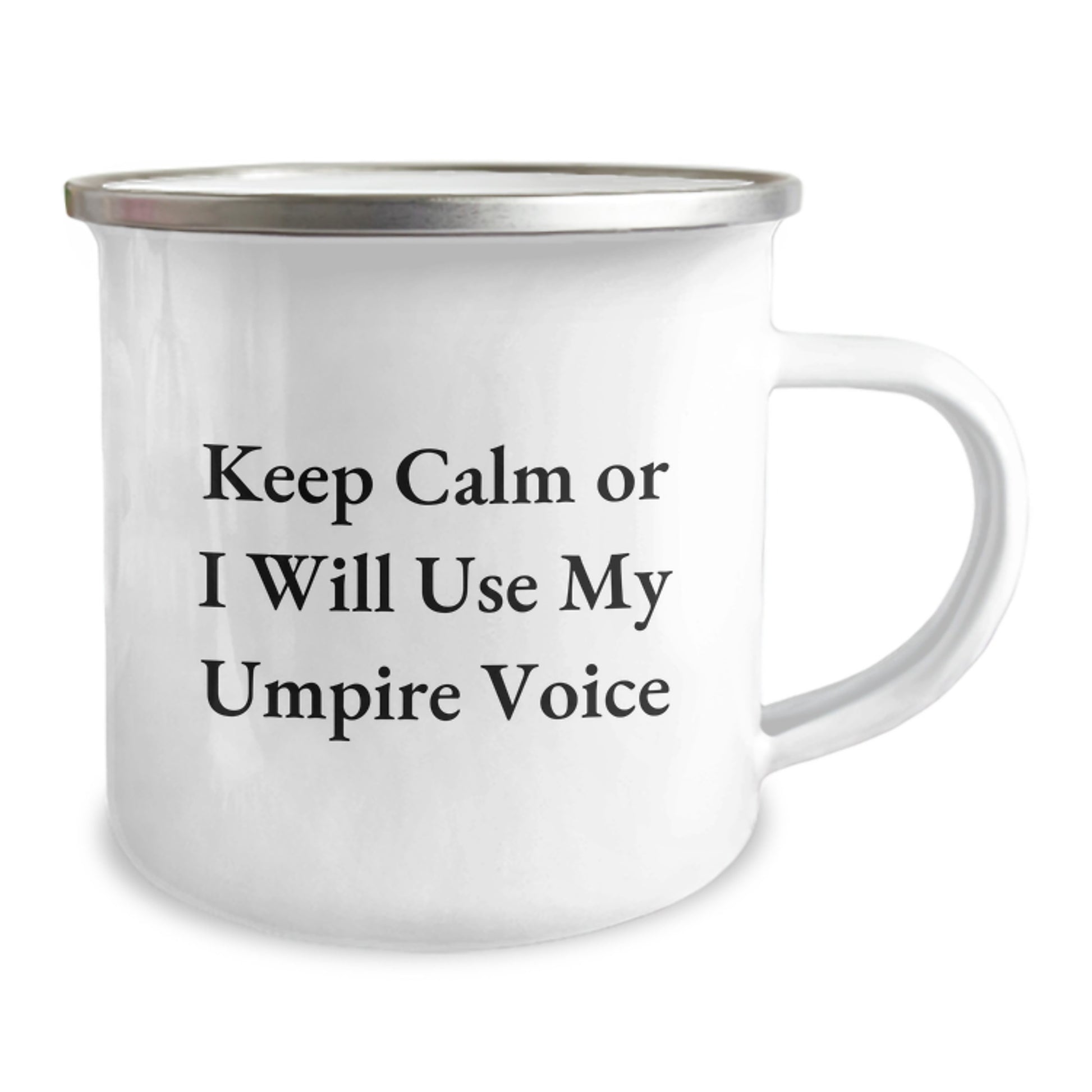 Umpire Keepsake Camping Mug for Him Birthday Gift 12oz Enamel Stainless - Image 2