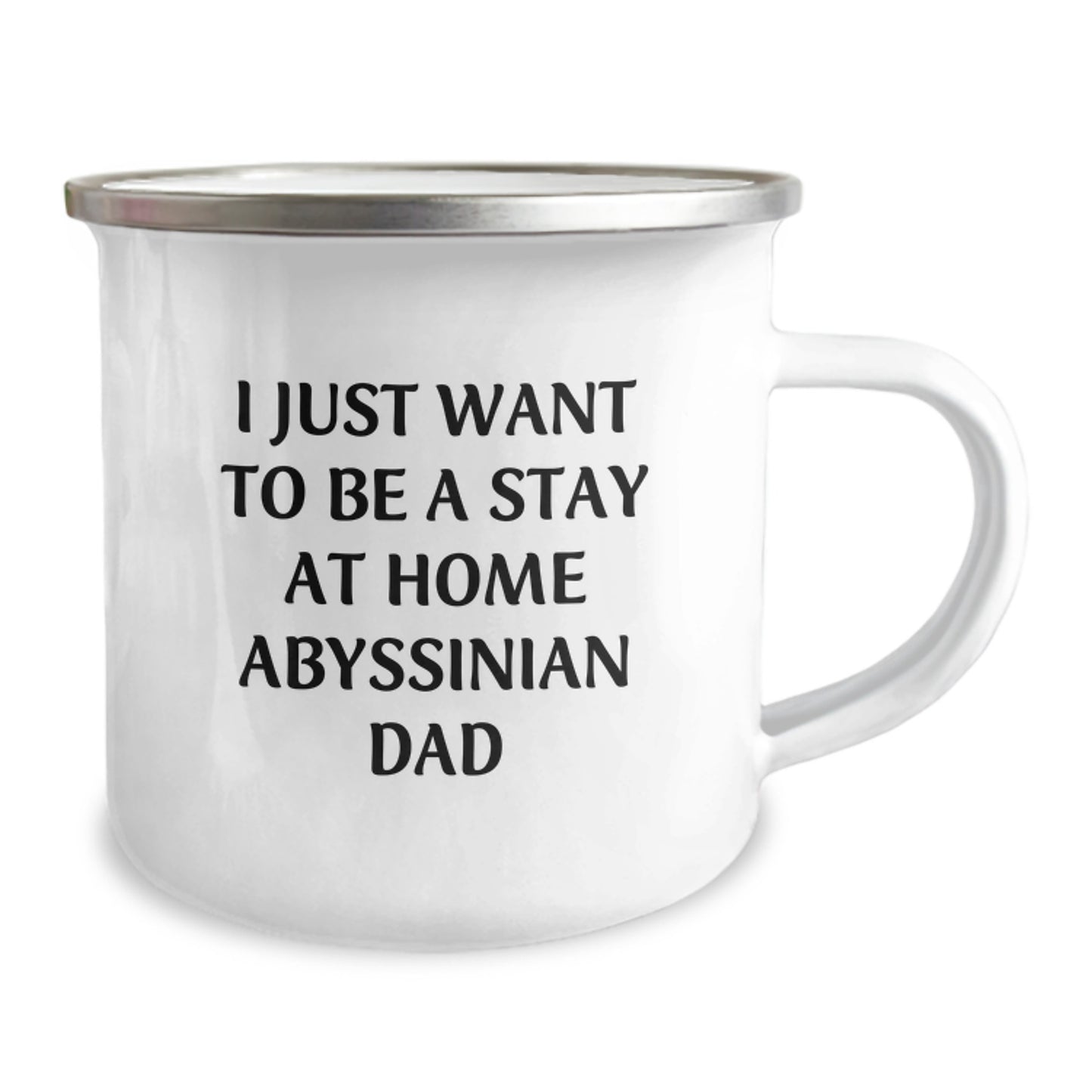 Funny Abyssinian Cat Camping Mug Gifts from Dad for Birthday Men Abyssinian Cat Lovers - Image 2