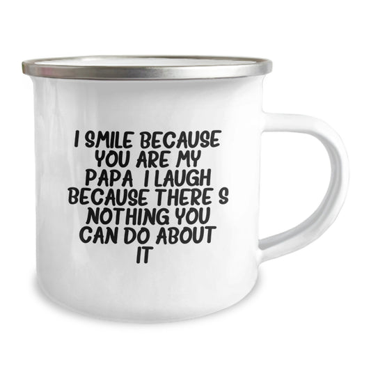 Gifts from Son to Papa, Camping Mug for Men, Funny Quote, Graduation Unique Gifts, Papa Love - Image 2