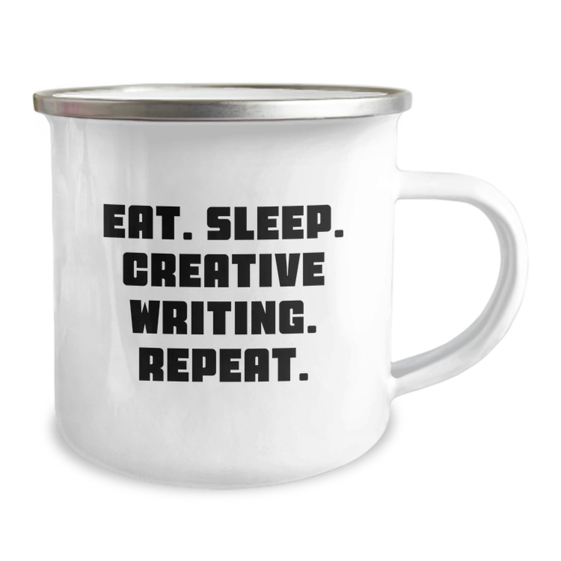 Creative Writing Inspiration Gifts from Friends for Creative Writing Lovers - Eat Sleep Creative Writing Repeat, Funny Valentine's Camping Mug - Image 2