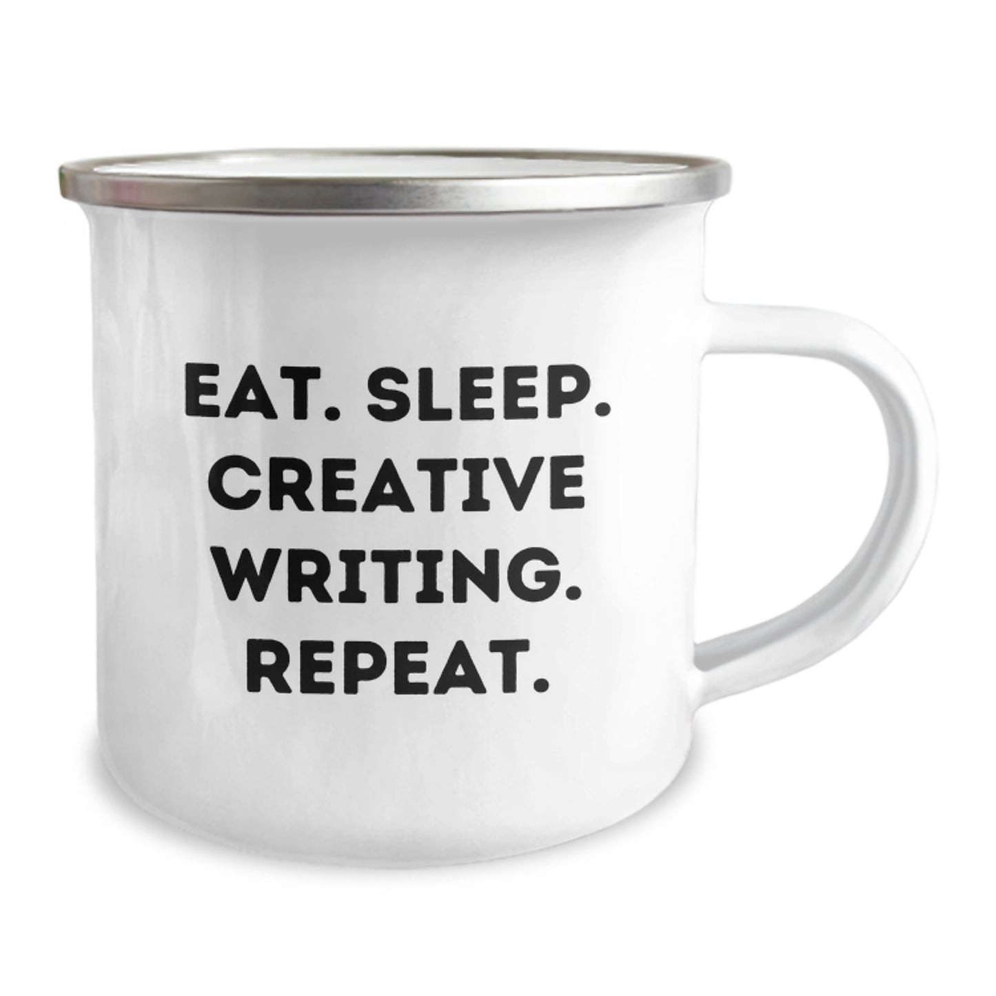 Funny Creative Writing Gifts for Friends and Family, Eat. Sleep. Creative Writing. Repeat. Christmas Unique Mug, Camping Mug for Creative Writing Enthusiasts Gifts from Friends - Image 2