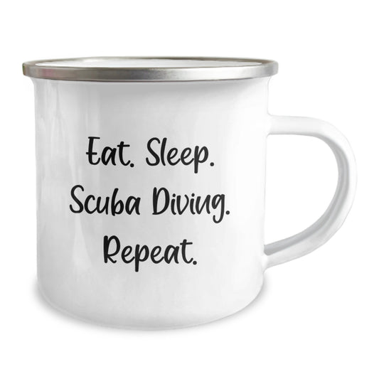 Scuba Diving Christmas Unique Gifts from Family - Funny Camping Mug for Scuba Diving Lovers - Eat. Sleep. Scuba Diving. Repeat. - Image 2