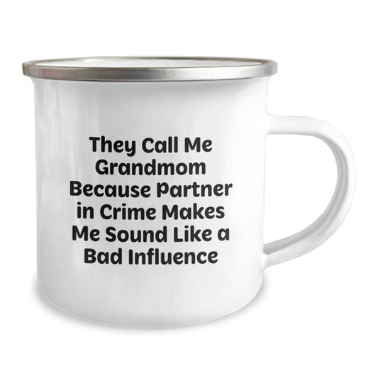Grandmom Camping Mug Gifts from Men to Grandmom Partner in Crime Birthday Unique - Image 2