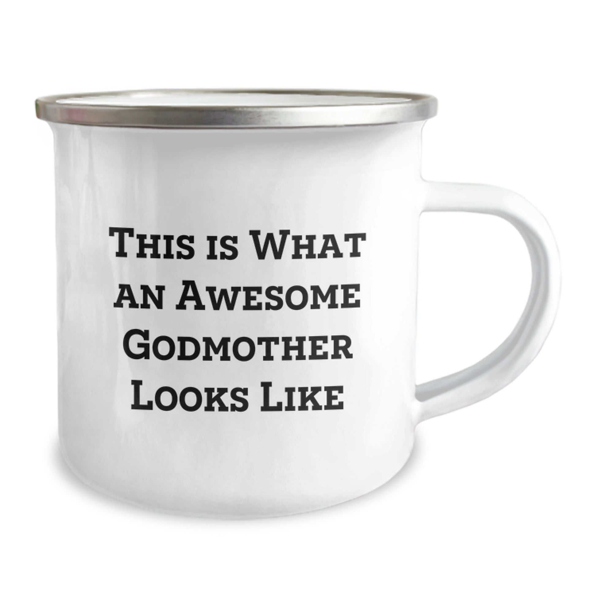 Gifts from Family and Friends for the Awesome Godmother This Is What An Awesome Godmother Looks Like Funny Camping Mug - Image 2