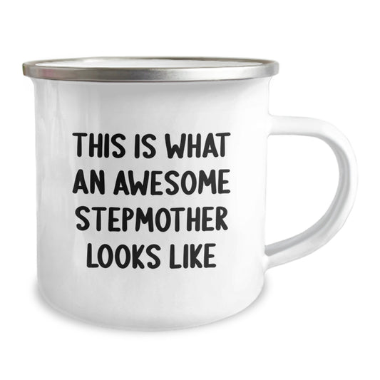 This Is What An Awesome Stepmother Looks Like Funny Stepmother Gifts from Men to Stepmother for Christmas Unique Stepmother Camping Mug - Image 2