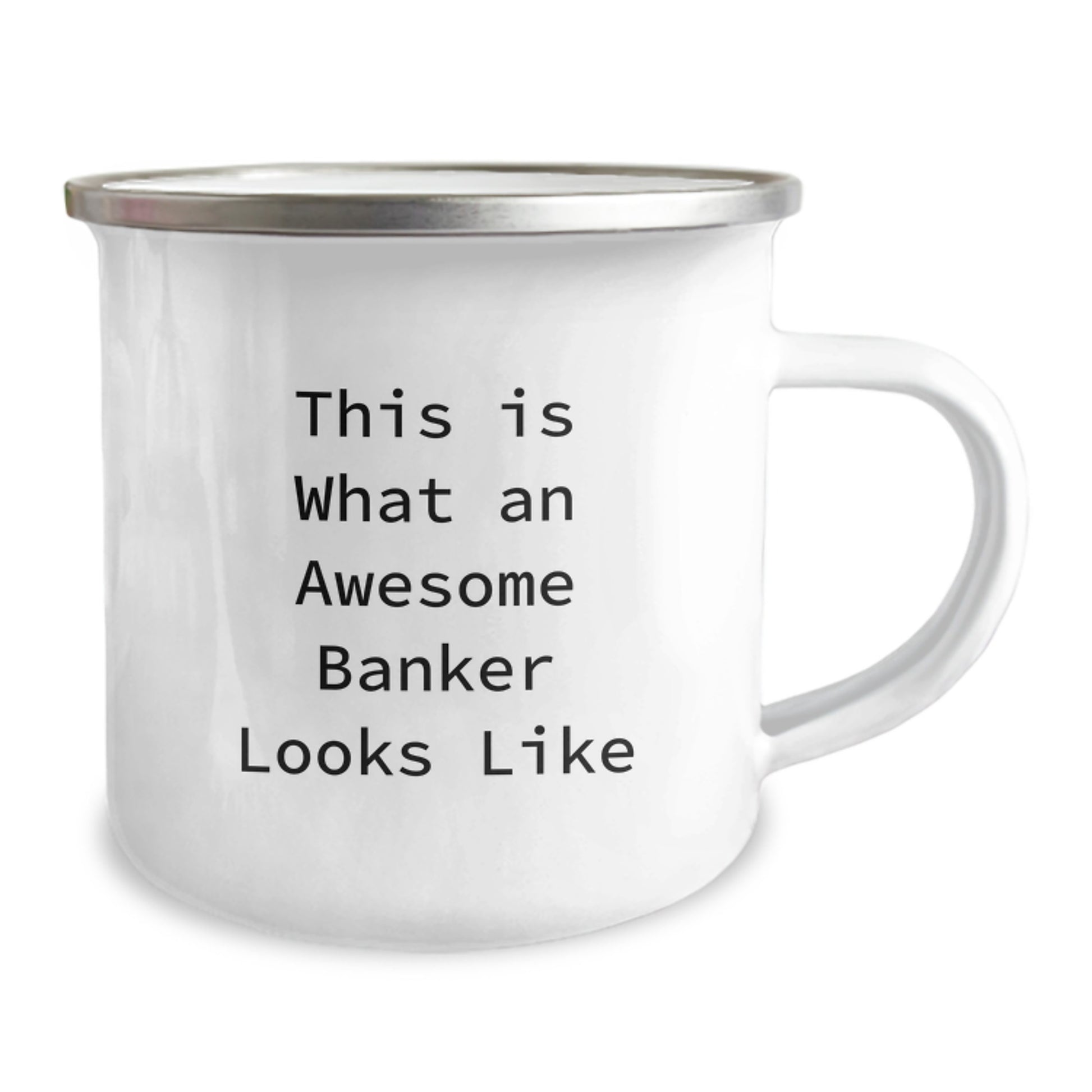 Funny Banker Gifts from Men to Women, Valentine's Unique Gifts for Bankers, Camping Mug with 'This Is What An Awesome Banker Looks Like' - Image 2