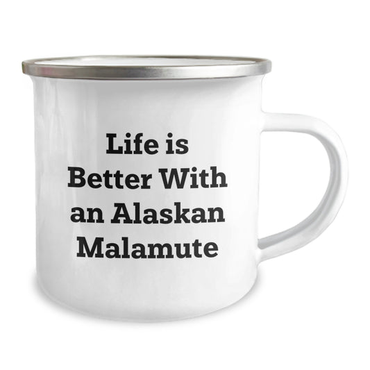 Funny Alaskan Malamute Dog Camping Mug Gifts for Valentine's from Friends to Lovers - Image 2