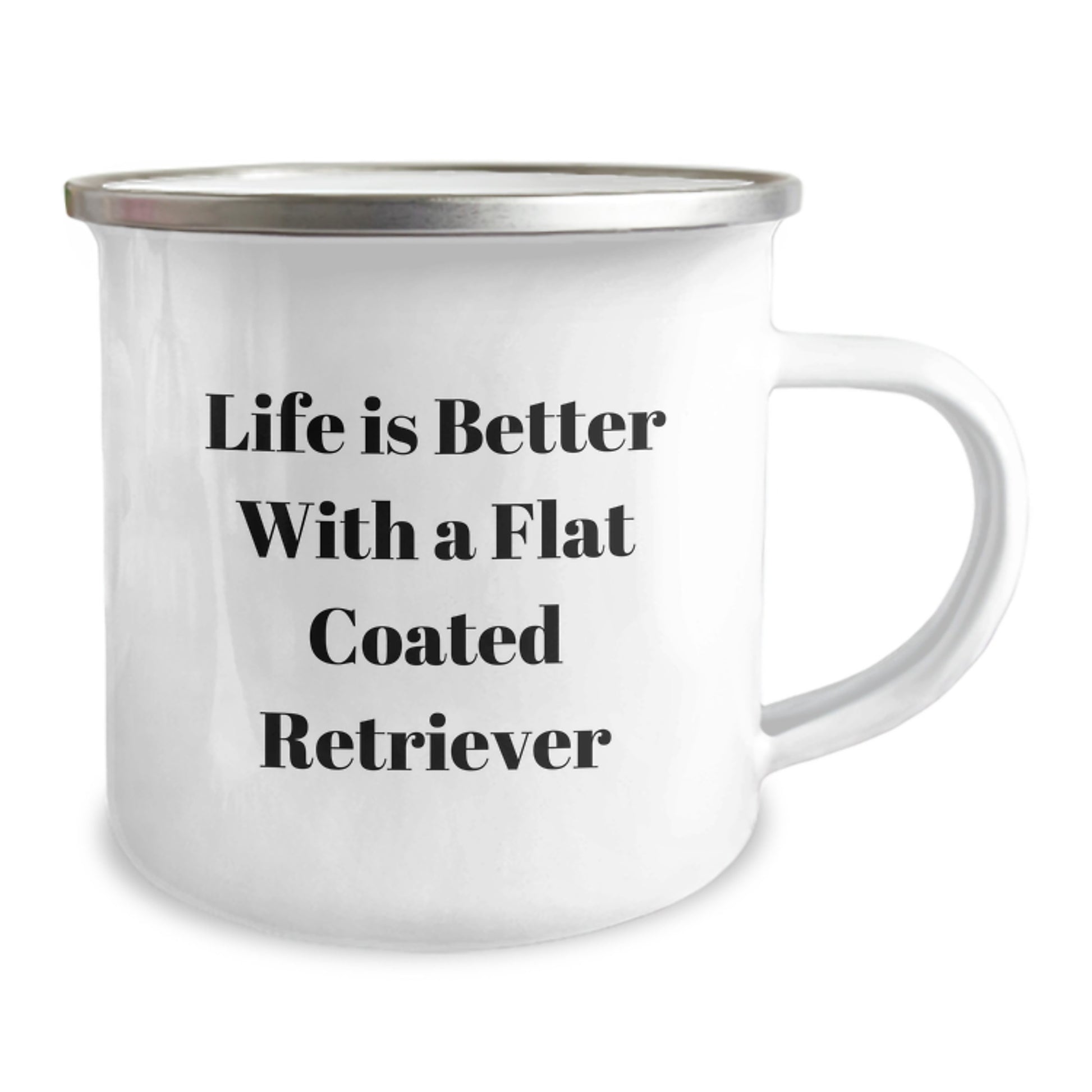 Flat Coated Retriever Dog Camping Mug, Funny Quote Life Is Better With A Flat Coated Retriever, Valentine's Unique Gifts from Friends for Men - Image 2