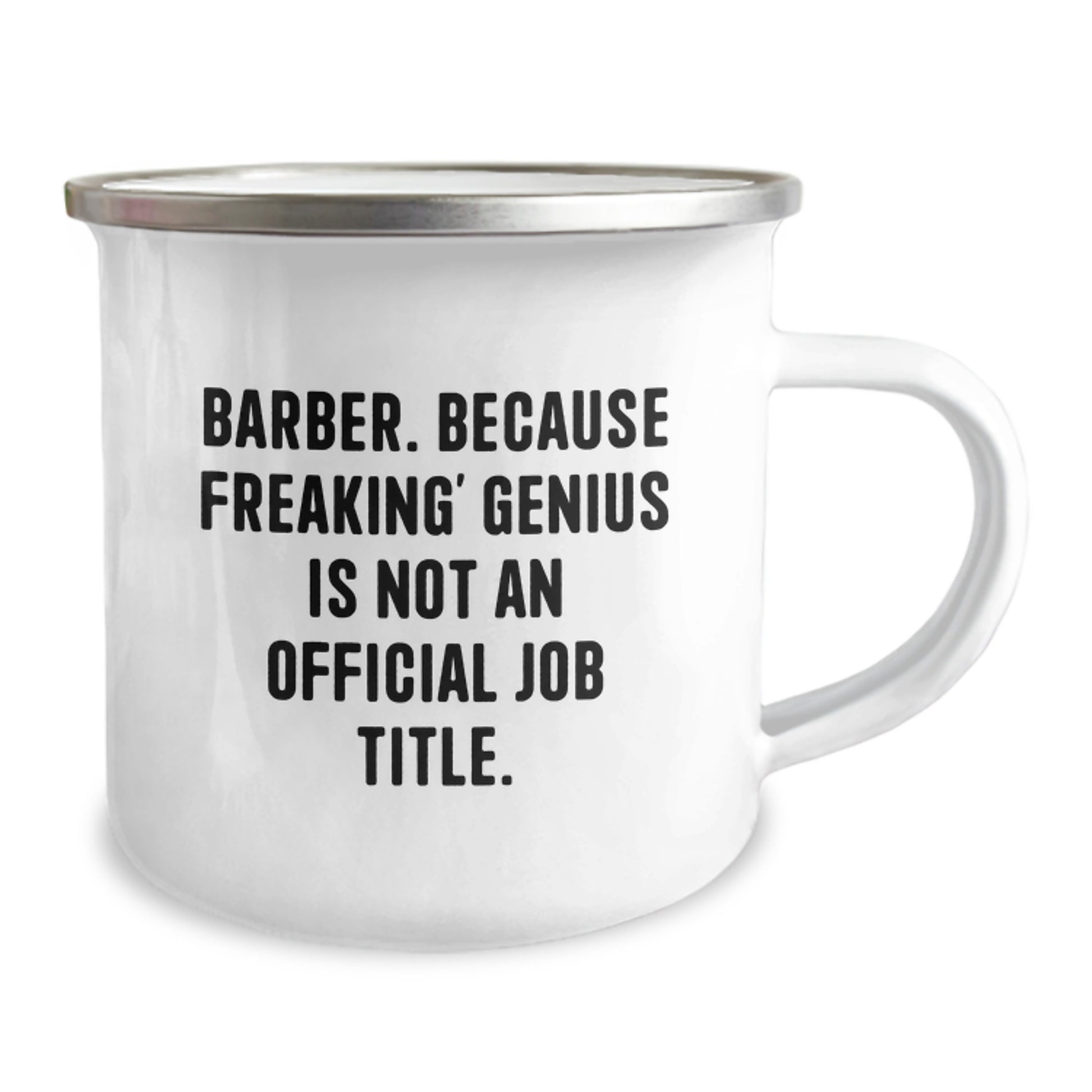 Funny Gifts from Men to Barbers - Barber genius Mug, Unique Mother's Day Unique Gifts for Family and Friends, Camping Mug with Funny Quote - Image 2