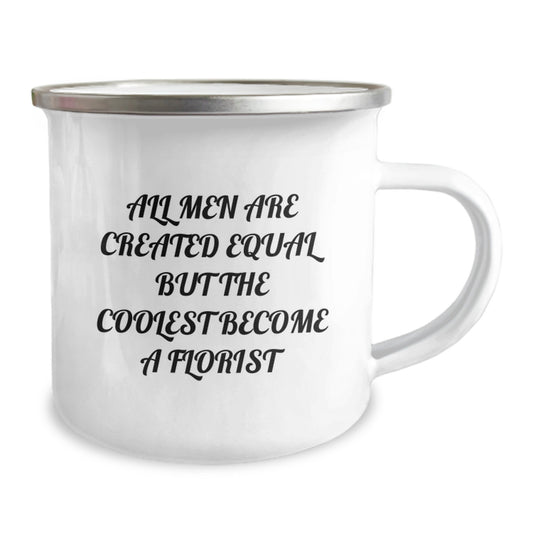 Gifts from Men Inspired by the Funniest Florist Quote - Unique Camping Mug for Florist Lover, Mothers Day Gifts for Women, Funny Camping Mug with Enamel Finish - Image 2